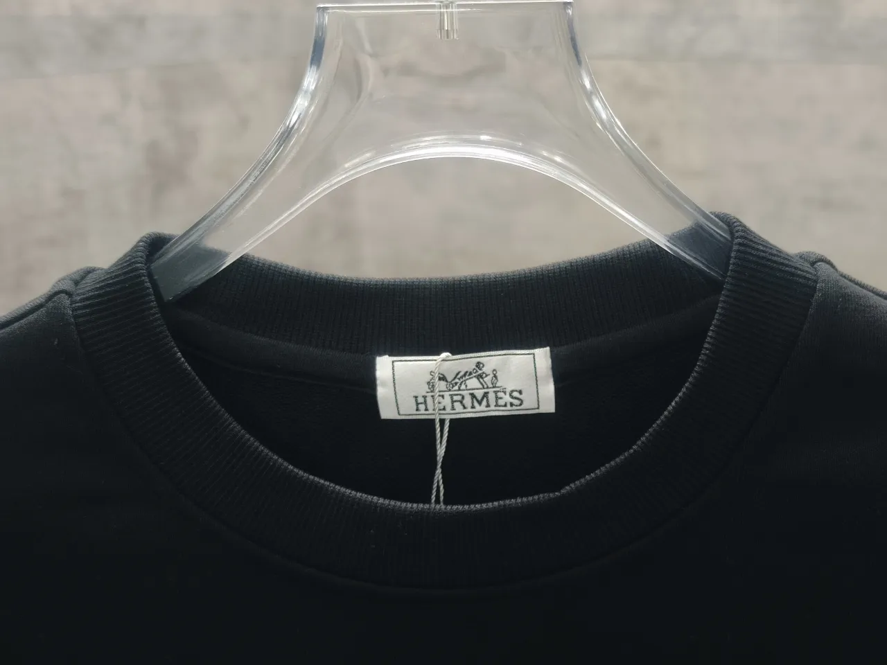 P125🌈🌈 HERMES* New Arrival logo 420g ， ！！ ！ Same Style 。 ：Black White Sizes：S-2XL